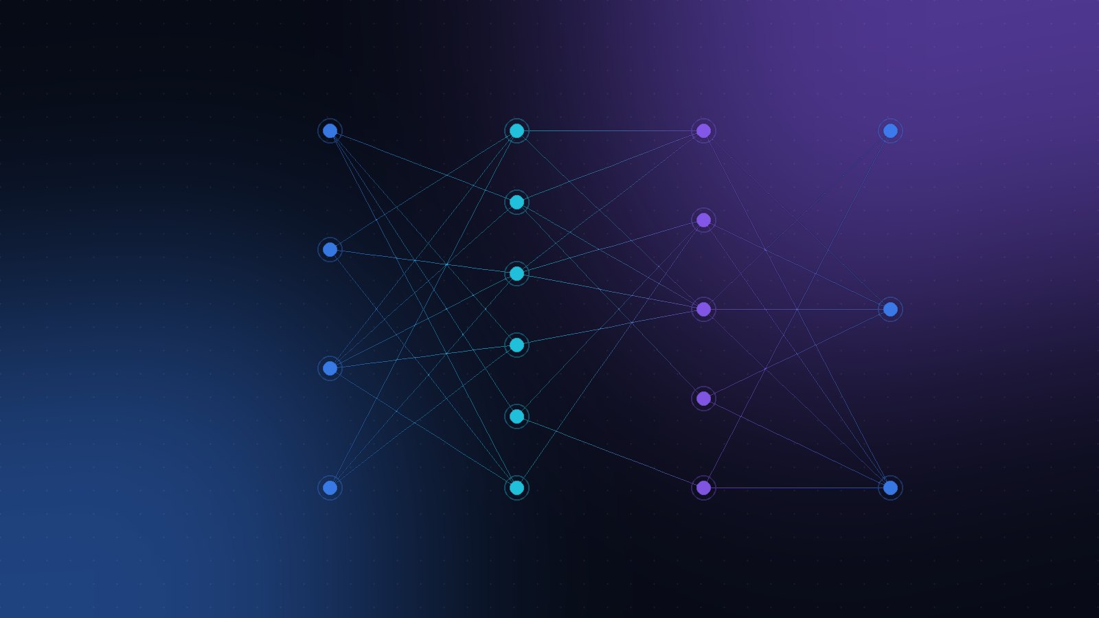 Abstract neural network diagram representing AI in marketing